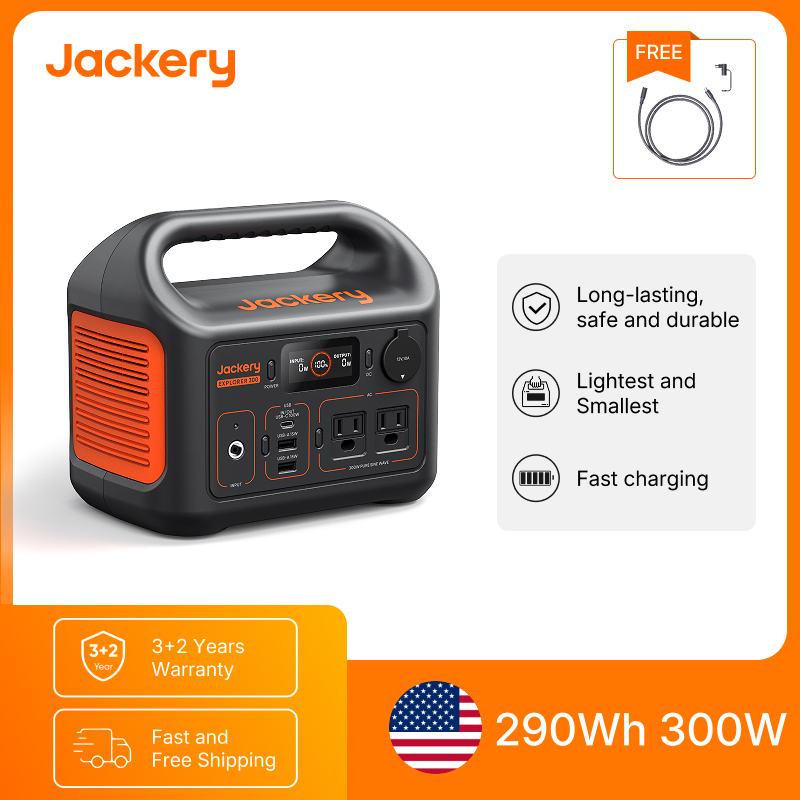 Extension Cord Outdoor - Jackery Portable Power Station Explorer 300New