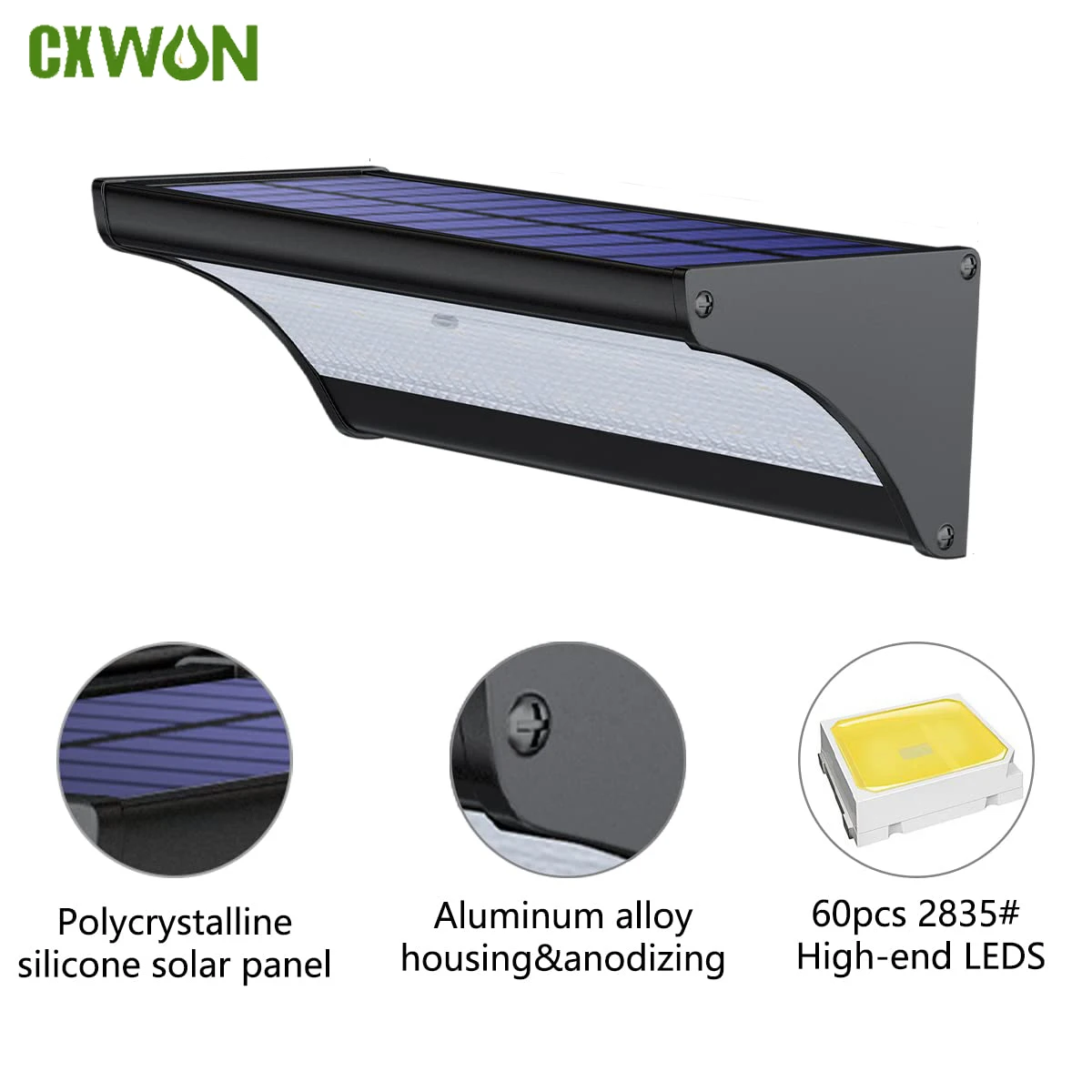 60/48Led Outdoor Solar Wall Li - огляд і ціна Outdoor Power Outlet Weatherproof
