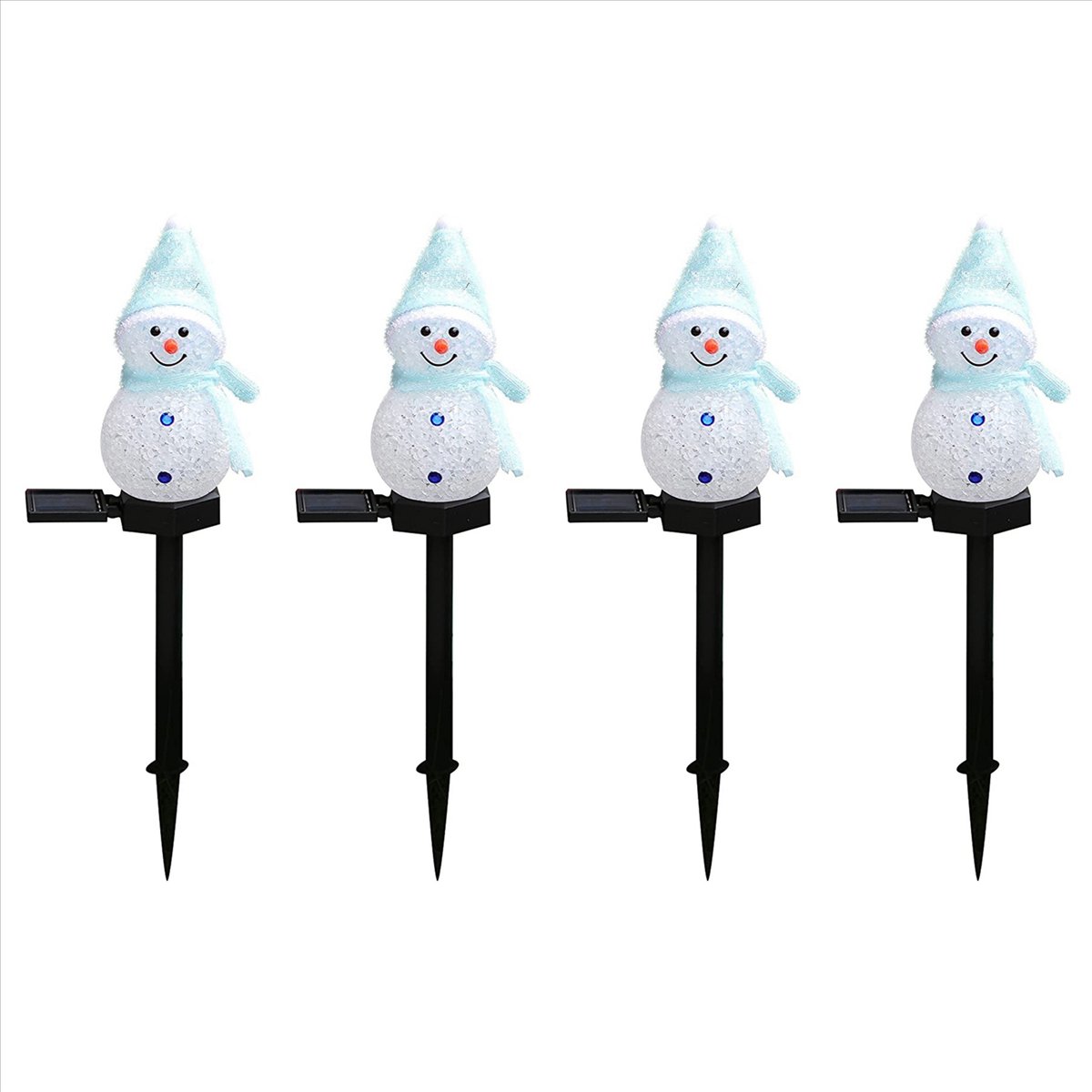 N84R 4X Snowman Solar Lights C - огляд і ціна Outdoor Solar Power Xmas Lights