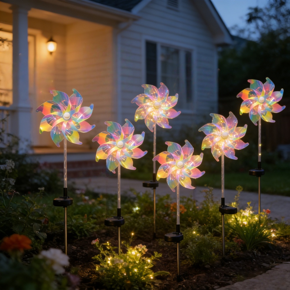 2PC Solar Powered Colorful Win - огляд і ціна Outdoor Power For Wedding