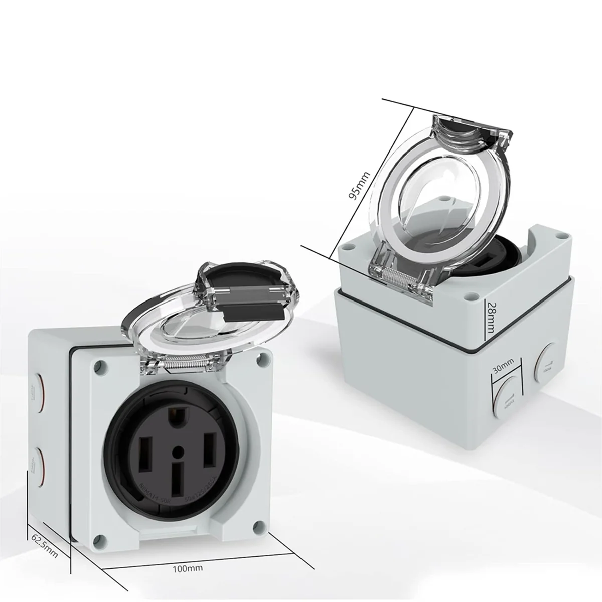 AT16 50Amp Power Outlet Box, 1 - огляд і ціна Outdoor Power Receptacle Box