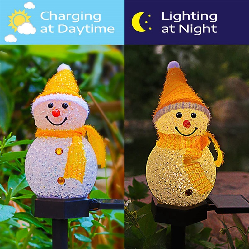 LED Snowman Solar Garden Light - огляд і ціна Outdoor Solar Power Xmas Lights