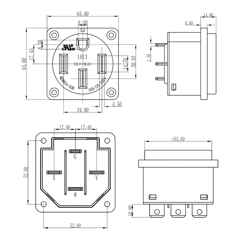 NEMA 14-50R Receptacle 50 Amp  - огляд і ціна Outdoor Power Receptacle Box