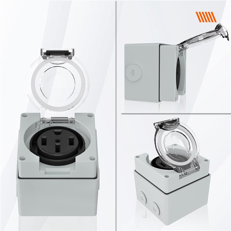 ABLK 6X 50Amp Power Outlet Box - огляд і ціна Outdoor Power Receptacle Box