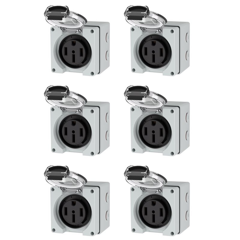Y17A 6X 50Amp Power Outlet Box - огляд і ціна Outdoor Power Receptacle Box