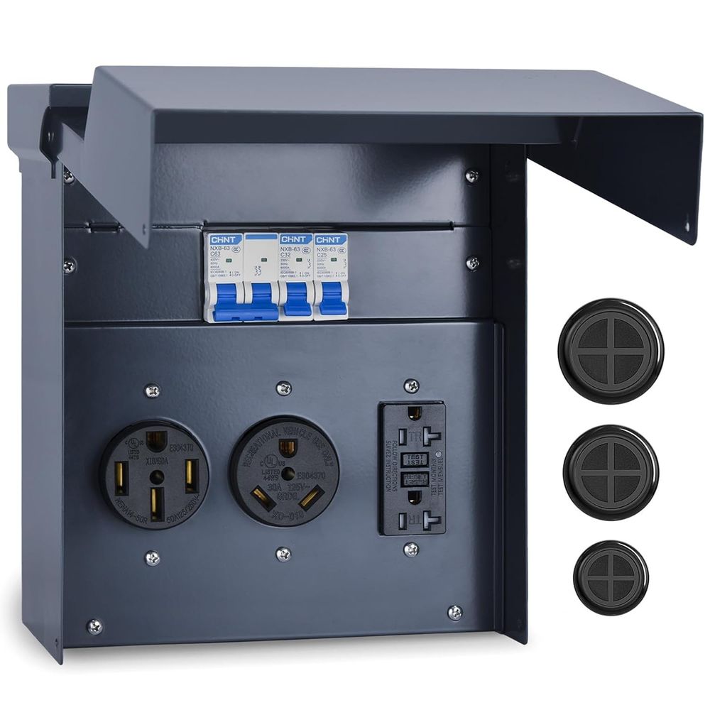 RV Electrical Panel with Break - огляд і ціна Outdoor Power Receptacle Box