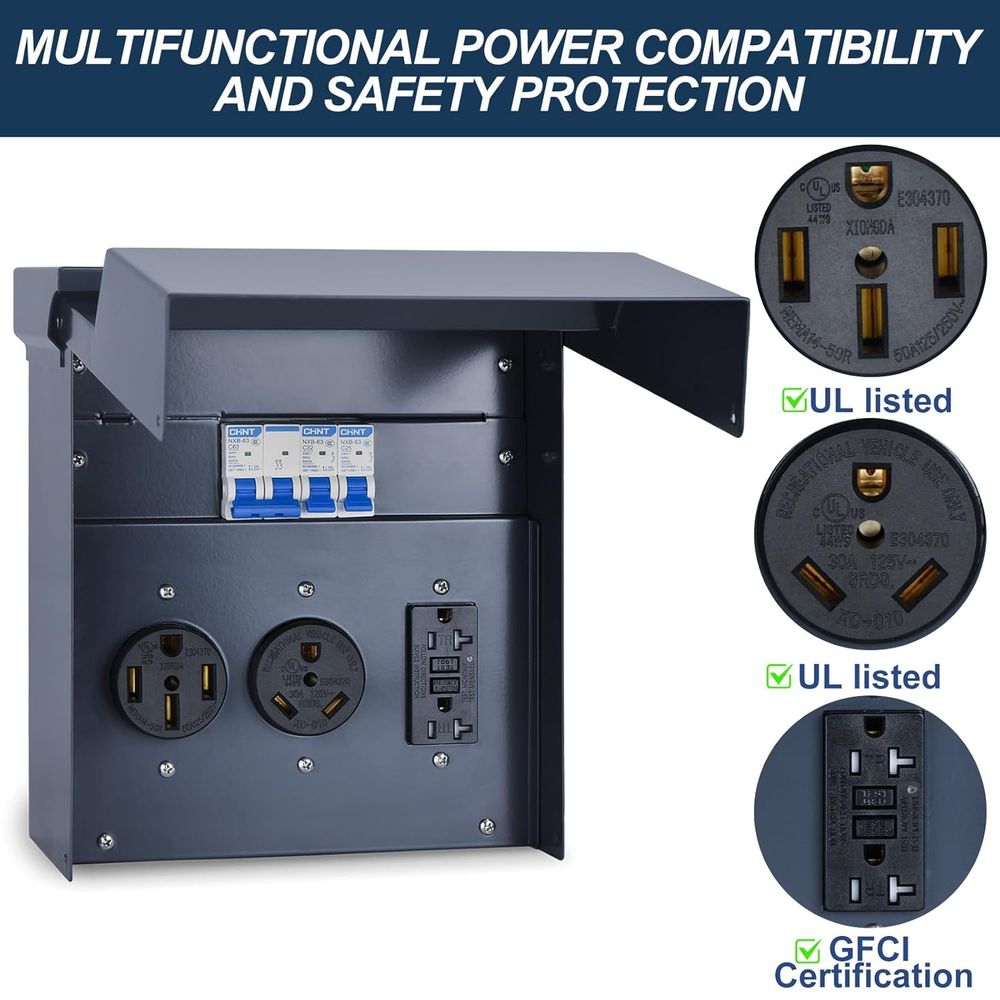 RV Electrical Panel with Break - огляд і ціна Outdoor Power Receptacle Box