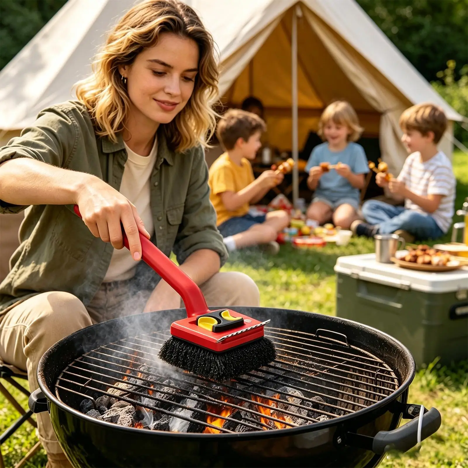 Long Handle Electric Grill Bru - огляд і ціна Outdoor Power Brush