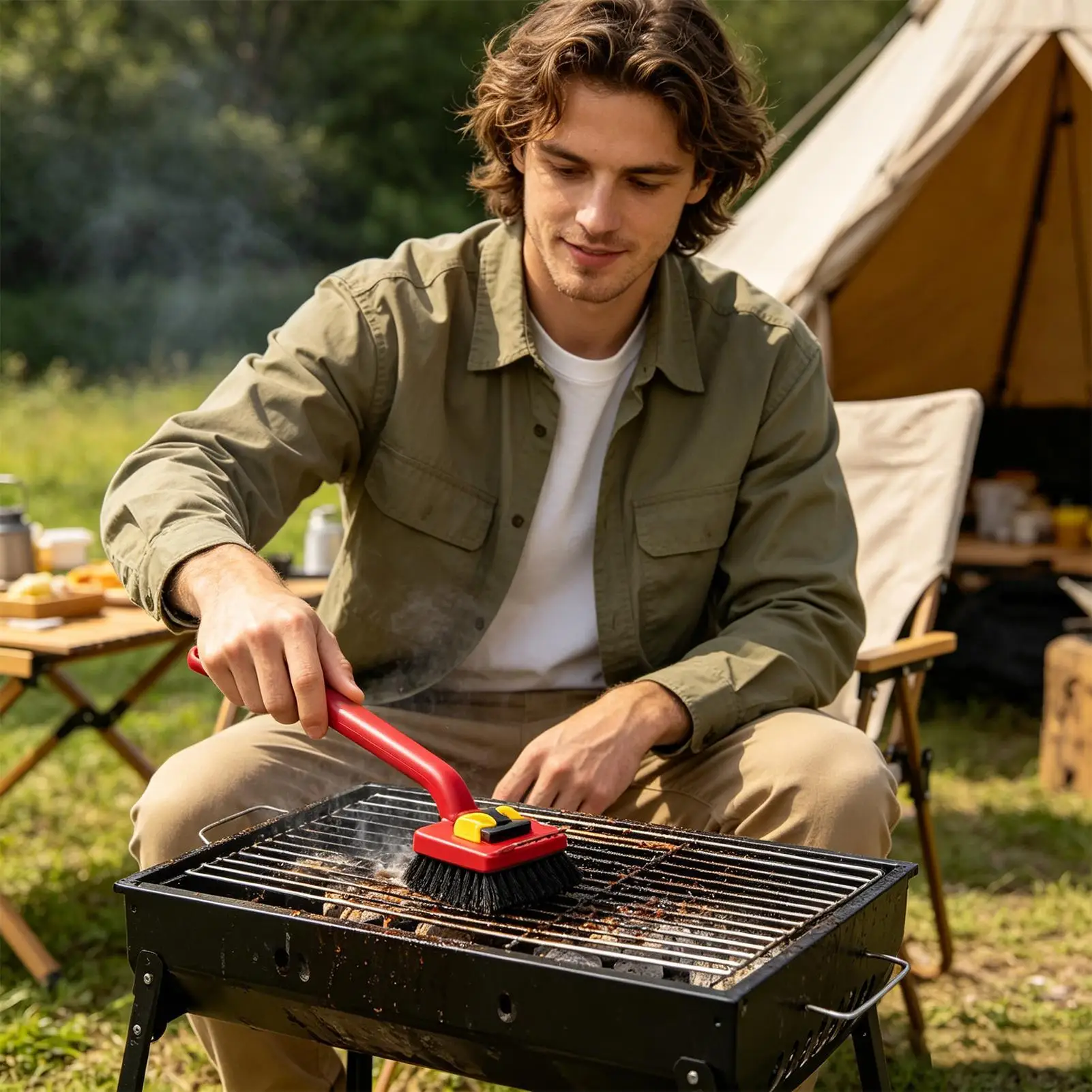 Long Handle Electric Grill Bru - огляд і ціна Outdoor Power Brush