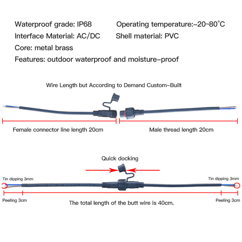 Male Female Extension Wire Con - огляд і ціна Extension Cord Outdoor