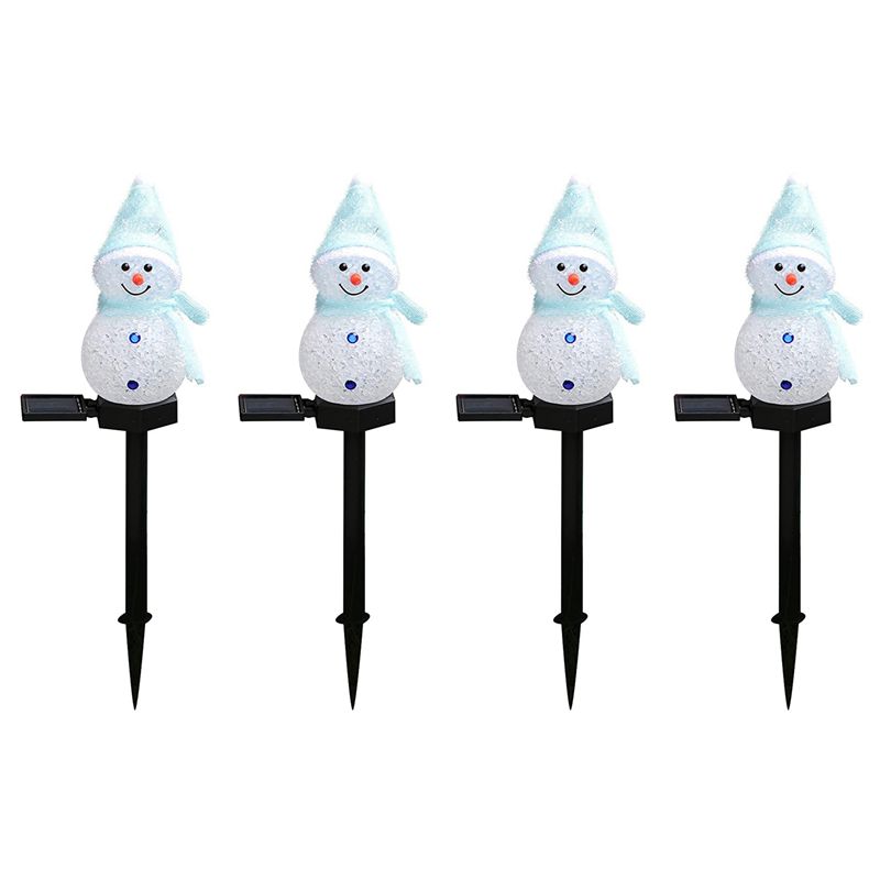 New 4X Snowman Solar Lights Ch - огляд і ціна Outdoor Solar Power Xmas Lights