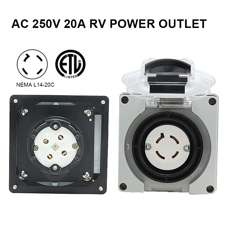 125/250V 20A Generator RV Powe - огляд і ціна Outdoor Power Receptacle Box