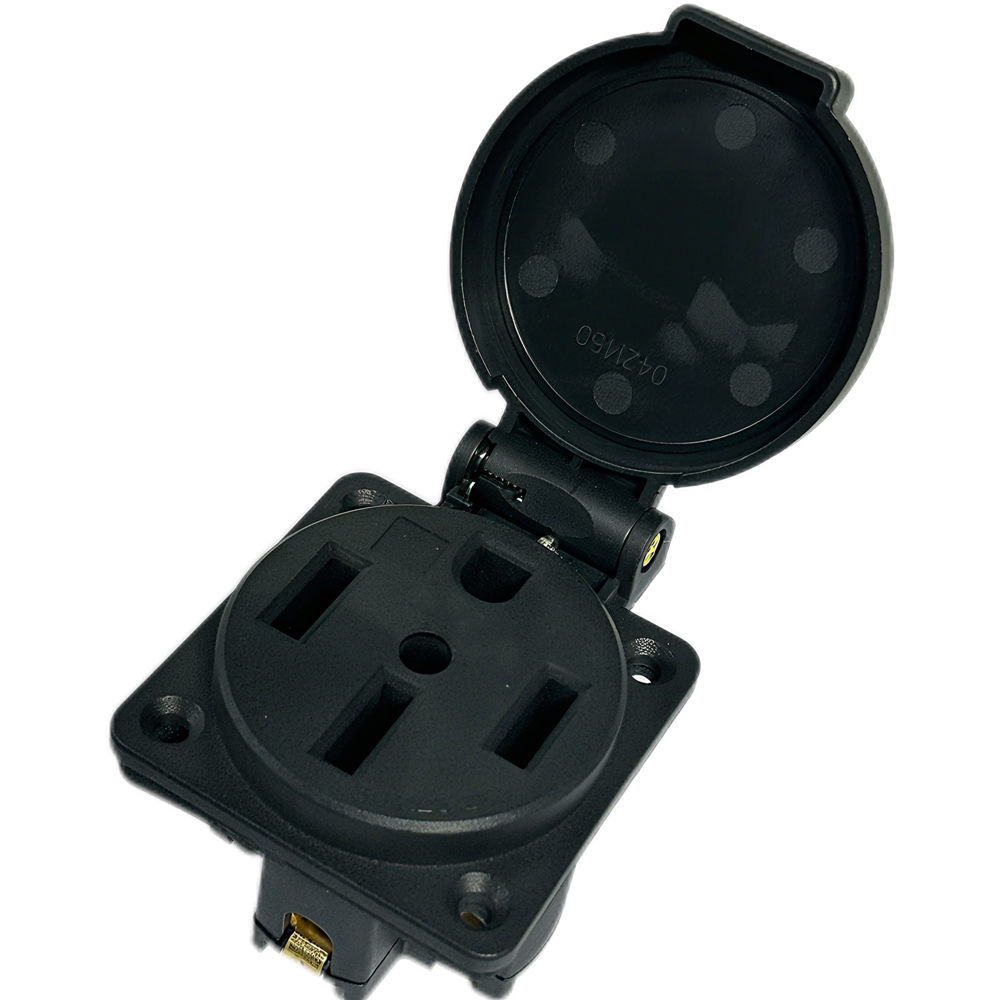 Black Waterproof 50 Amp Genera - огляд і ціна Outdoor Power Receptacle Box