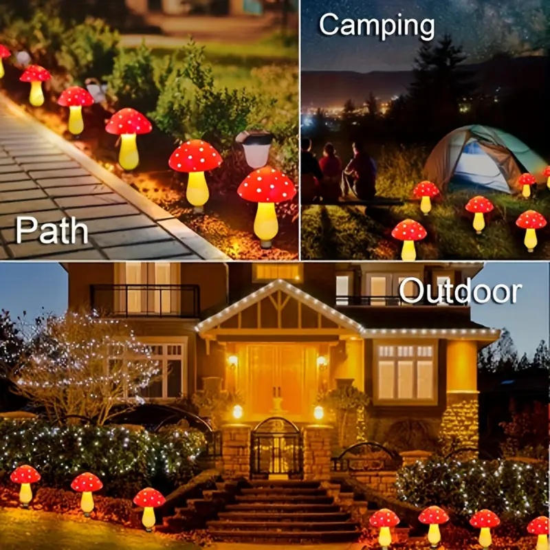 Solar-Powered LED Mushroom Lig - огляд і ціна Outdoor Power For Wedding