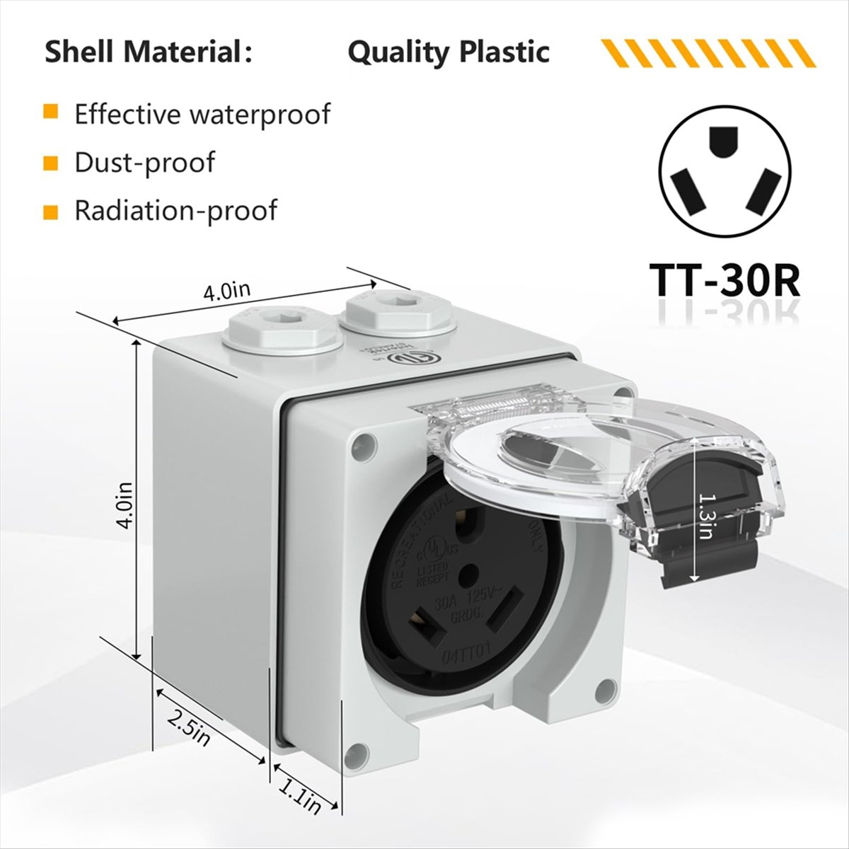 HHTL 30Amp Power Outlet Box,12 - огляд і ціна Outdoor Power Receptacle Box