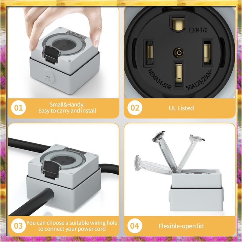 AA46 HOT-50Amp Outdoor Power O - огляд і ціна Outdoor Power Receptacle Box