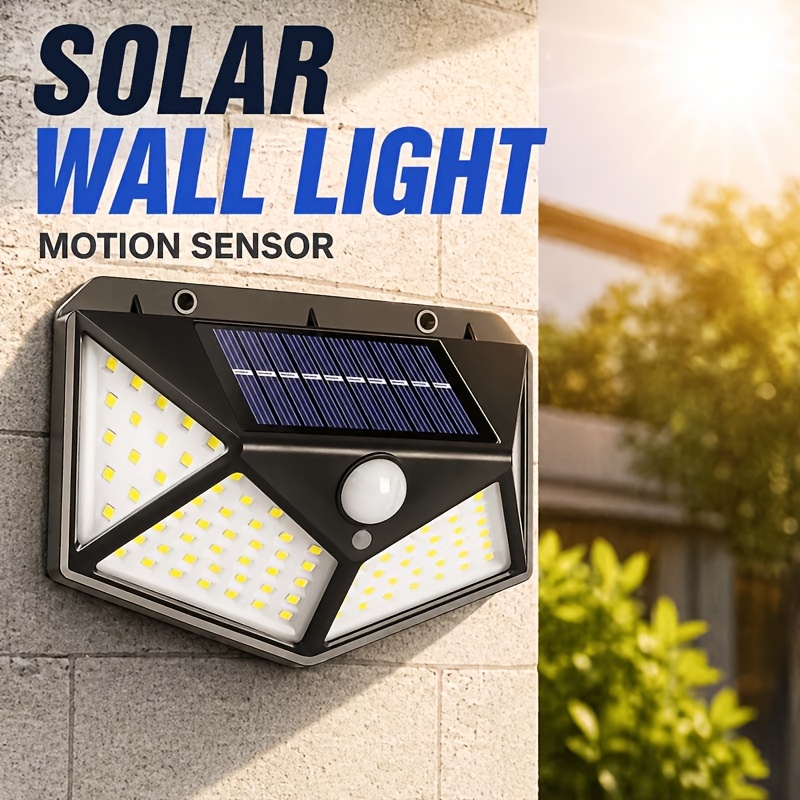 100LED Solar Wall Light Smart  - огляд і ціна Outdoor Power Outlet Weatherproof