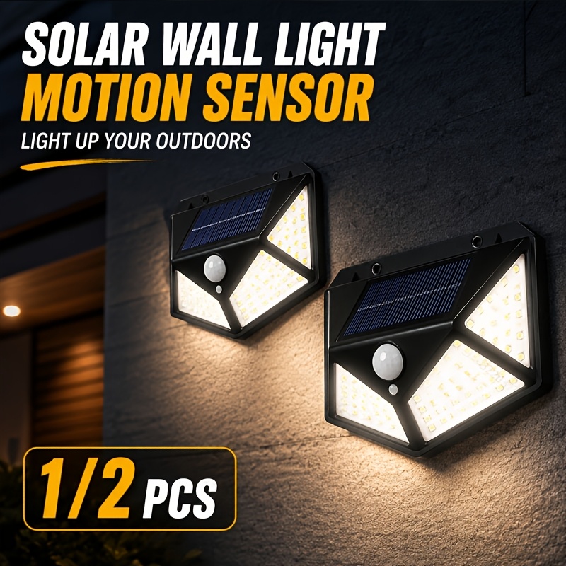 100LED Solar Wall Light Smart  - огляд і ціна Outdoor Power Outlet Weatherproof