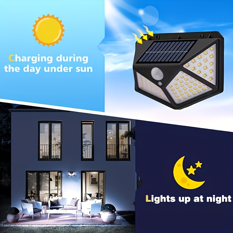 100LED Solar Wall Light Smart  - огляд і ціна Outdoor Power Outlet Weatherproof